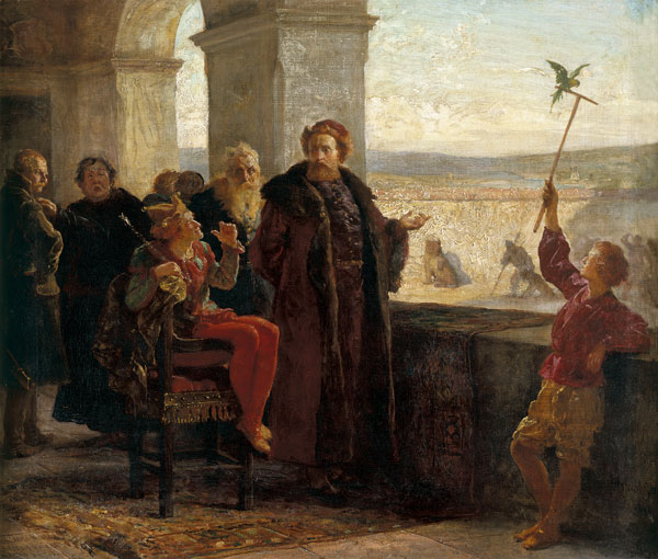 Sigismund the Old with Stanczyk at the Wawel Castle
